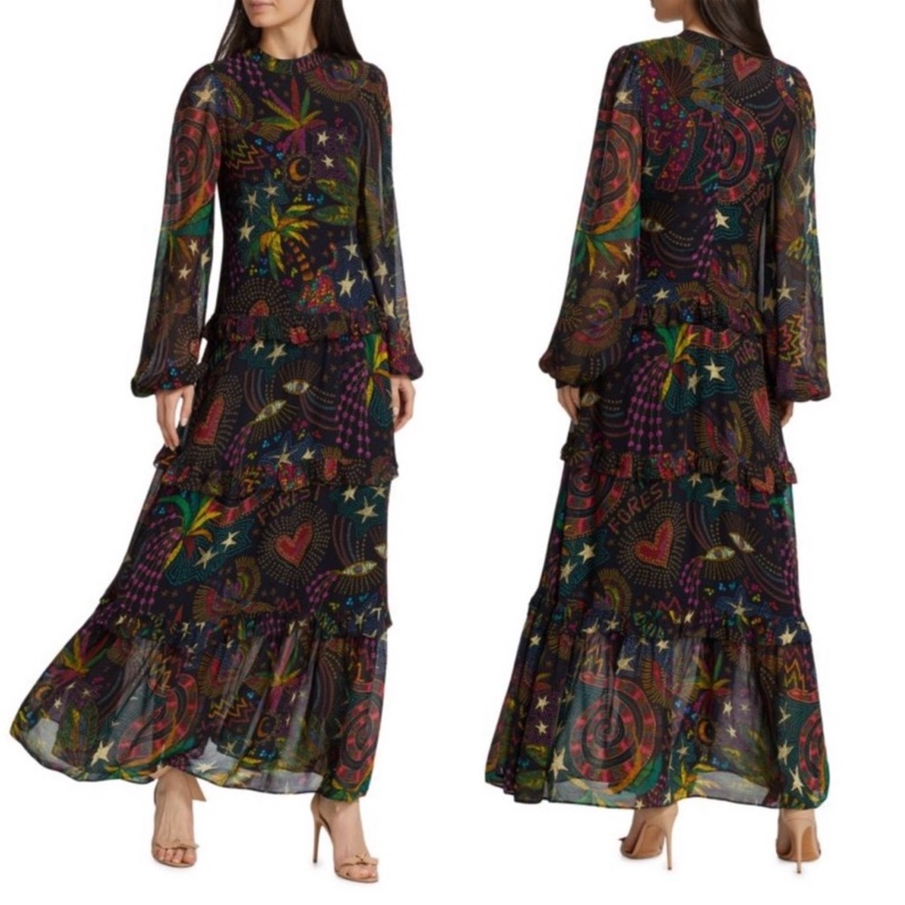 FARM Rio Vibrant Patterned Maxi Dress